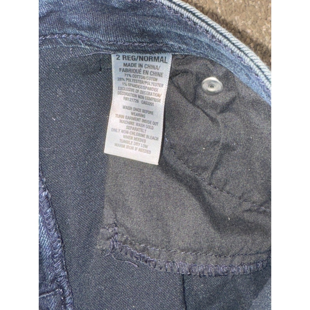Aeropostale Womens‎ Mid Rise Ankle Jegging Distressed Ripped Jeans Dark Sz 2 Reg - Picture 4 of 8
